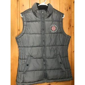 Women's Madden Size Large Gray Vest Jacket Quilted Puffer Full Zipper